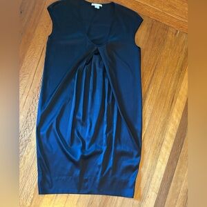 VINCE…Satin black cocktail dress. Cap sleeves. Sz Small